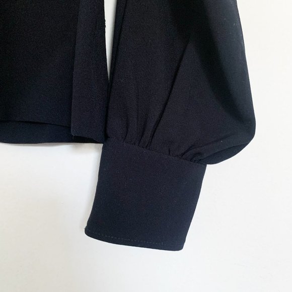 Zara Voluminous Sleeve Top, Dark Blue, Size S - Picture 7 of 11